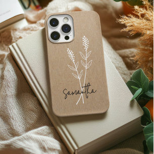 15 Funda personalizada minimalista floral para iPhone