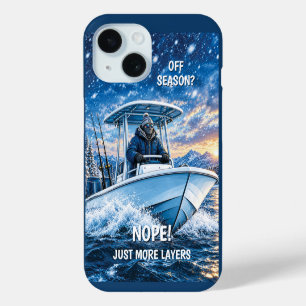 Funda personalizada para iPhone 15 de pesca invern