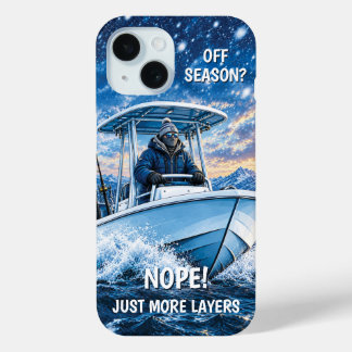 Funda personalizada para iPhone 15 de pesca invern