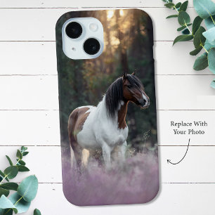 iPhone 15 Funda Personalizado de fotos de caballos para iPho