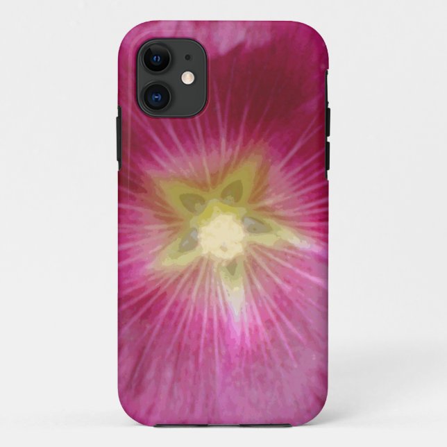 Funda De Case-Mate Para iPhone Funda Purple Hollyhocks para iPhone 5 (Reverso)