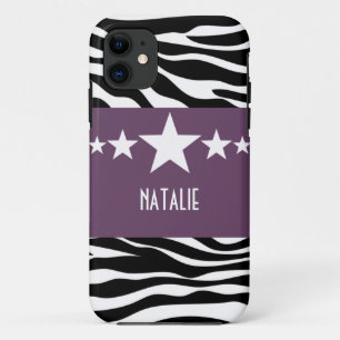 Funda Para iPhone 11 Funda Purple Sassy Star Zebra BT iPhone 5