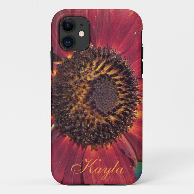 Funda De Case-Mate Para iPhone Funda Red Sunflower iPhone 5 *personalizar* (Reverso)