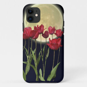 Funda Red Tulips & Moon Art iPhone 5