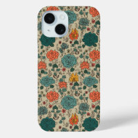 Funda Retro Flower Pattern iPhone 15