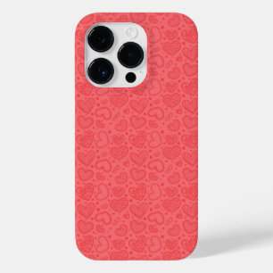14 Pro De Case-Mate Funda roja para iPhone con Corazones