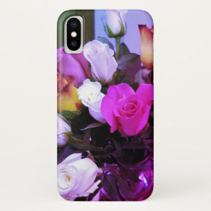 Funda Para iPhone X Funda Rosas púrpura-Funda Apple iPhone X