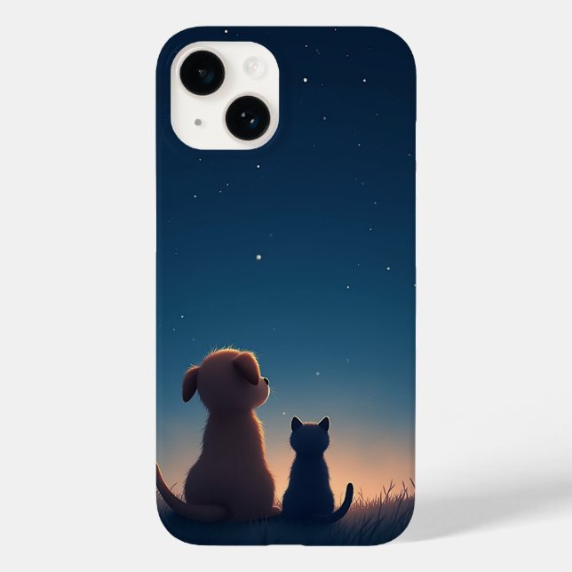Funda De Case-Mate Para iPhone Funda Starlit Puppy & Kitten iPhone 14 (Reverso )
