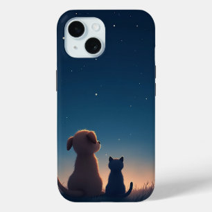 Funda Para iPhone 15 Funda Starlit Puppy & Kitten iPhone 15