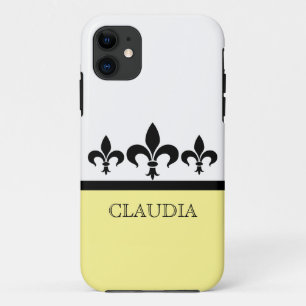 11 Funda Swanky Fleur De Lis BT para iPhone 5 amarill