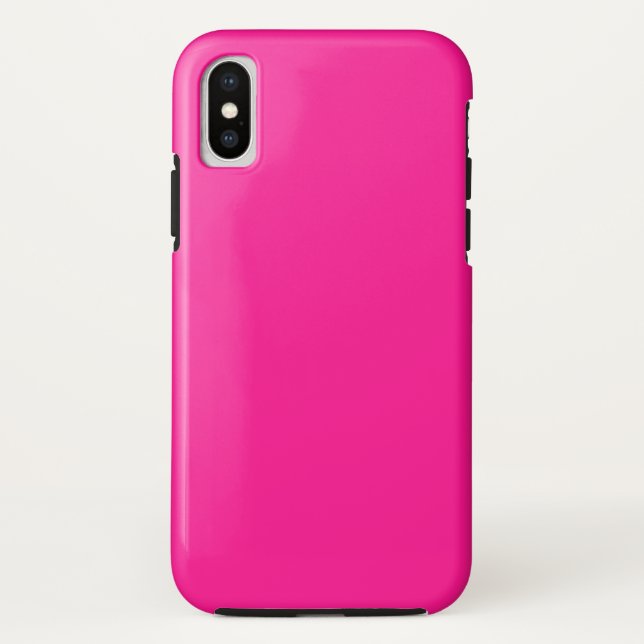 Funda De Case-Mate Para iPhone Funda Tough para iPhone XS Rosa Fluorescente (Reverso)