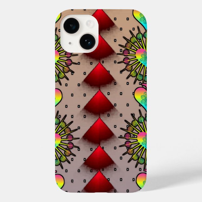 Funda De Case-Mate Para iPhone Funda Transparente para iPhone 15 de Arte Digital  (Reverso )