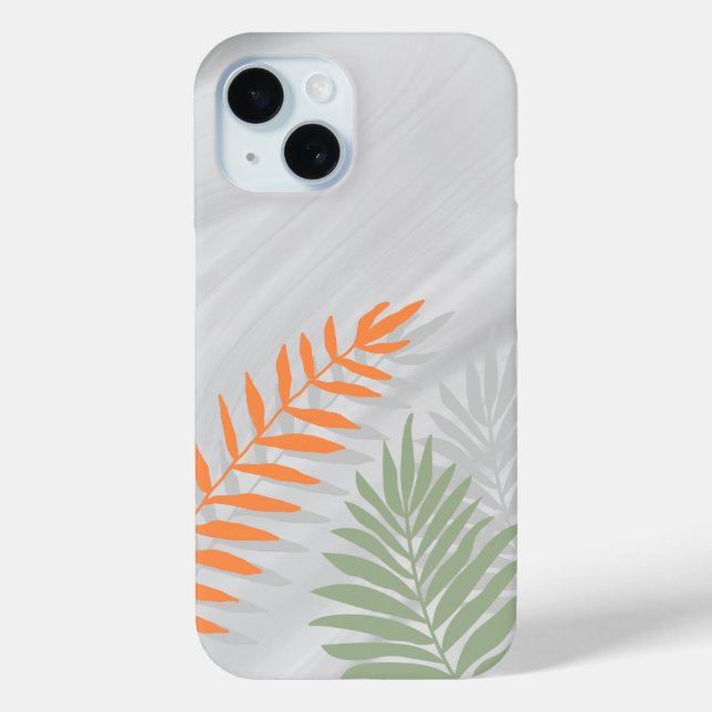 Funda De Case-Mate Para iPhone Funda 'Tropical Palm Leaves' para iPhone 15 Barely (Reverso )