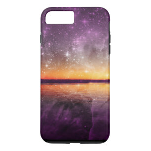 Funda Para iPhone 8 Plus/7 Plus Funda Violet Stars And Sunset Lake iPhone 7 Plus