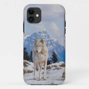 Funda Para iPhone 11 Funda Wolf & Mountain Wildlife Art iPhone 5