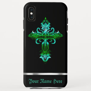 Funda Para iPhone XS Max Funda XS Max de Green Black Medieval Cross iPhone 