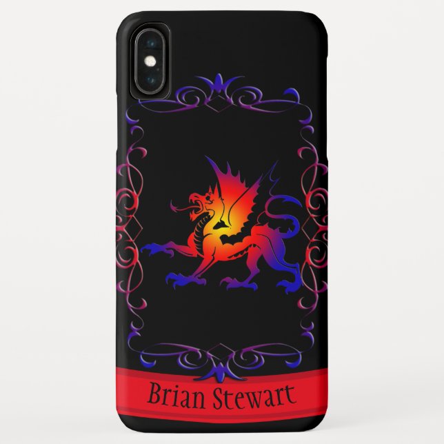 Funda De Case-Mate Para iPhone Funda XS Max para iPhone de Tríbal Dragon (Reverso)