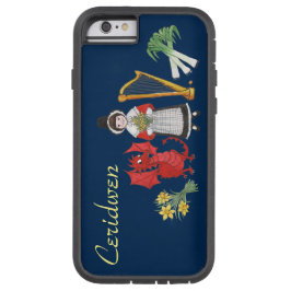 13 Funda Xtreme para iPhone 6 Emblemas de Gales Azul