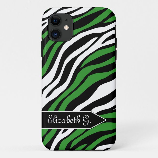 Funda De Case-Mate Para iPhone Funda Zebra Print Green Mix iPhone 5 (Reverso)