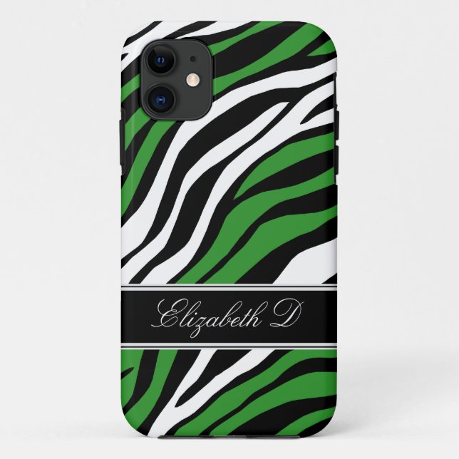 Funda De Case-Mate Para iPhone Funda Zebra Print Mix Green iPhone 5 (Reverso)