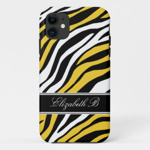 Funda Para iPhone 11 Funda Zebra Print Mix Yellow iPhone 5
