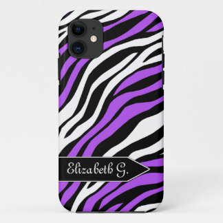 Funda Para iPhone 11 Funda Zebra Print Purple Mix iPhone 5