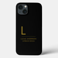 Fundas-Mamáes de Monograma Moderno Blanco y Negro 