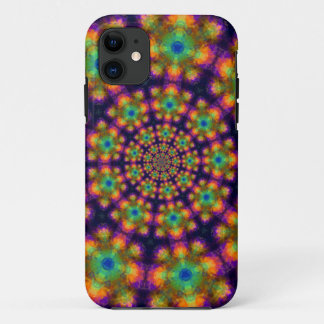 Funda Para iPhone 11 Fundas-Mamáes del patrón giratorio morado verde ca