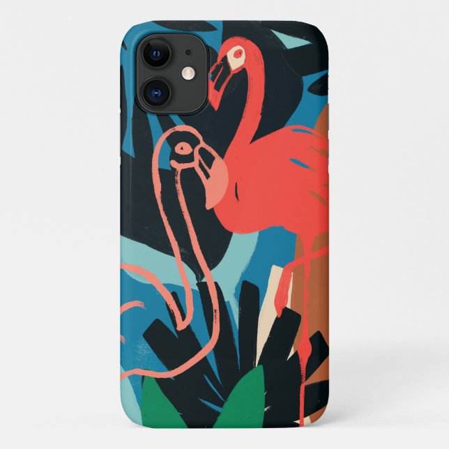 Funda De Case-Mate Para iPhone Funky Flamingo (Reverso)