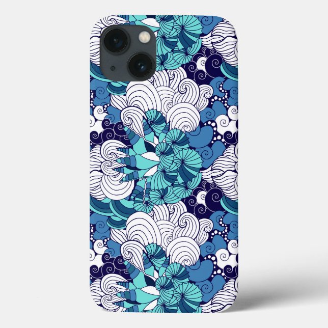 Funda De Case-Mate Para iPhone Funky Seashell Pattern (Reverso)