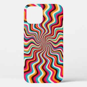 Funda Para iPhone 12 Funky wavy multicolor fondo arte 7.