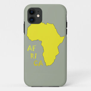Funda Para iPhone 11 Funky Yellow Africa Map