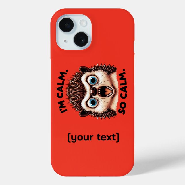 Funda De Case-Mate Para iPhone Funny Angry Hedgehog Personalizable (Reverso )