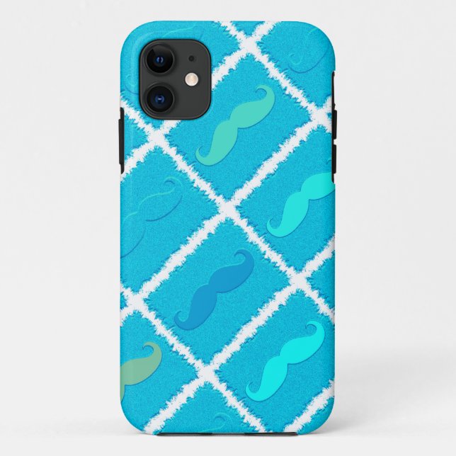 Funda De Case-Mate Para iPhone Funny Aqua Mustache (Reverso)