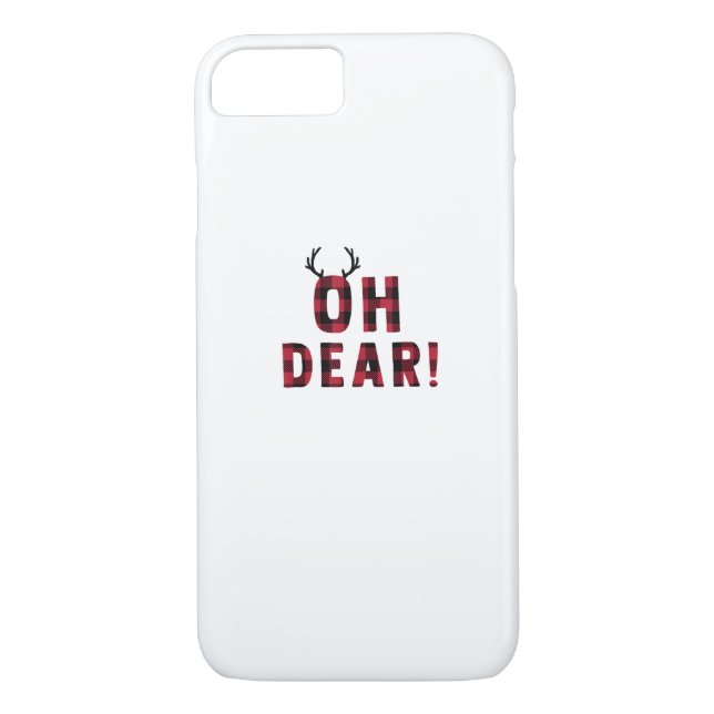 Funda De Case-Mate Para iPhone Funny Attitude Oh Dear Plaid Deer Creative Design  (Reverso)