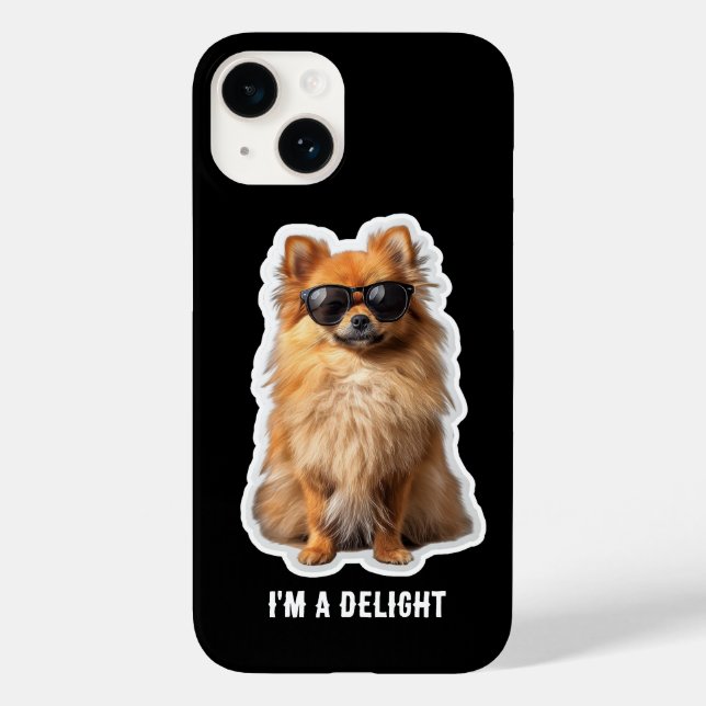 Funda De Case-Mate Para iPhone Funny Cute Pomeranian Dog I'm a Delight (Reverso )