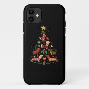 Funda Para iPhone 11 Funny Dachshund Christmas Tree