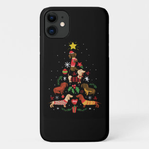 Funda Para iPhone 11 Funny Dachshund Christmas Tree