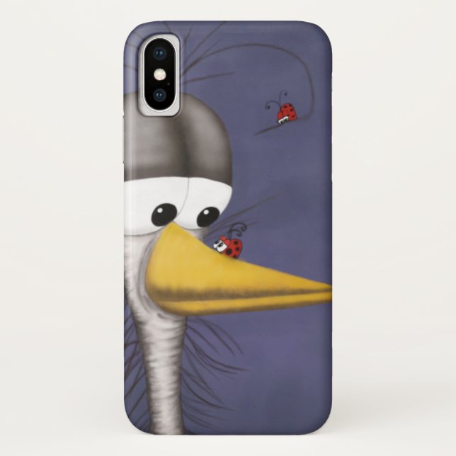 Funda De Case-Mate Para iPhone Funny Egret Personalizado (Reverso)
