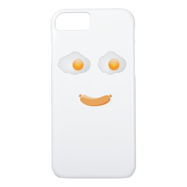 Funda De Case-Mate Para iPhone Funny Fried Egg Food Face (Reverso)