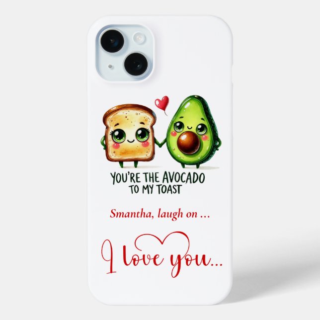 Funda De Case-Mate Para iPhone Funny Fruit Pun Personalized Valentine Phone Case (Reverso )