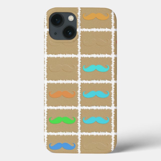 Funda De Case-Mate Para iPhone Funny Girly Mustache 3 (Reverso)