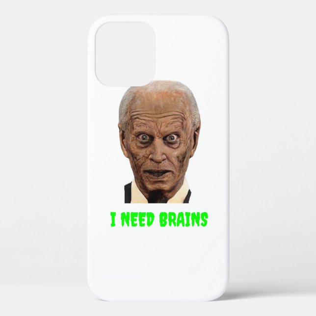 Funda De Case-Mate Para iPhone Funny Halloween Joe Biden Zombie Necesito Brains C (Reverso )