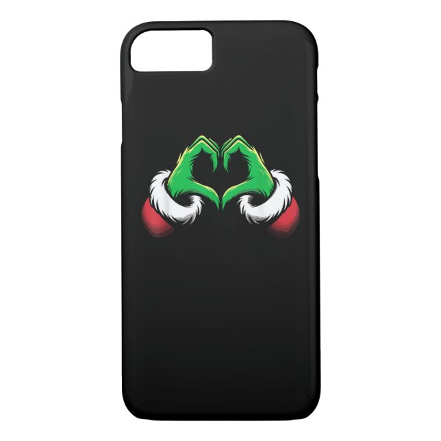 Funda De Case-Mate Para iPhone Funny Heart Hands Navidades (Reverso)
