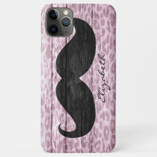 Funda Para iPhone 11 Pro Max Funny Mustache Personalizado Monograma