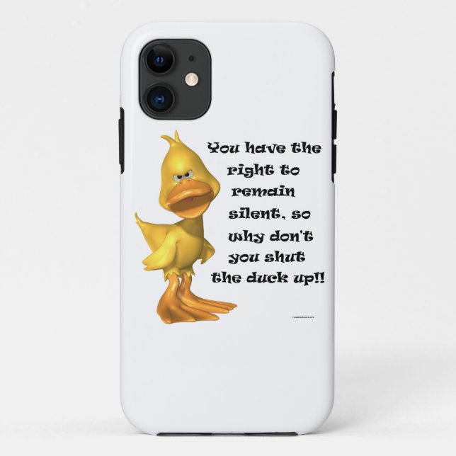 Funda De Case-Mate Para iPhone Funny Rude Duck (Reverso)