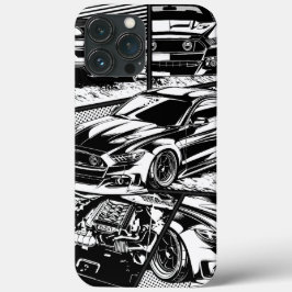 FUNDA PARA iPhone 13 PRO MAX FURIA MUSCULAR BLANCA Y NEGRA