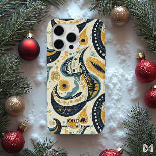 Funda Para iPhone 15 Pro Max Fusión elegante de paisley: estilo global artístic