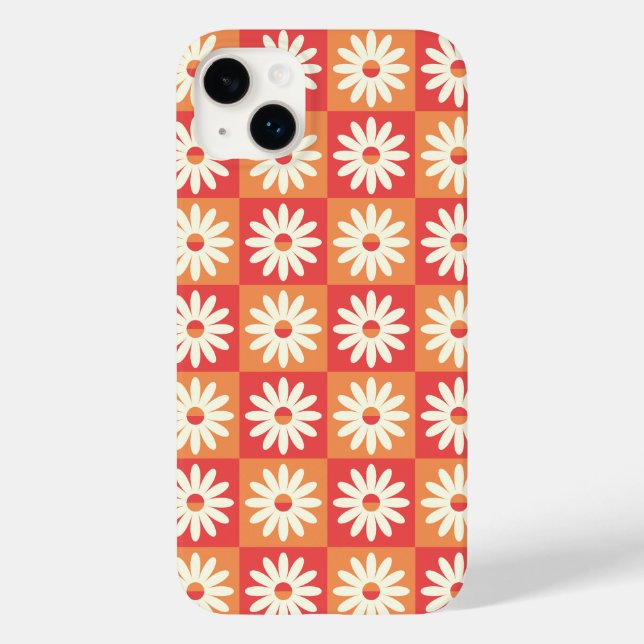 Funda De Case-Mate Para iPhone Fusión floral retro (Reverso )