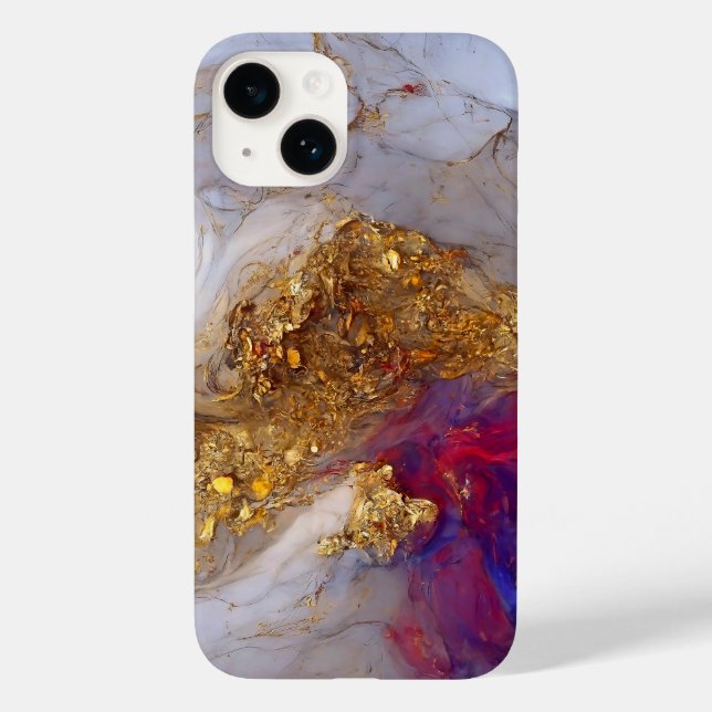Funda De Case-Mate Para iPhone Fusión fluida morada y azul (Reverso )
